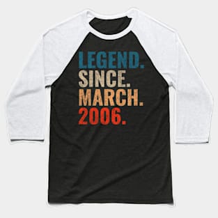 Legend since March 2006 Retro 2006 Baseball T-Shirt